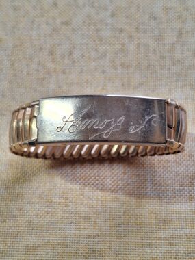 Accordian Style Locket Bracelet Made In Japan